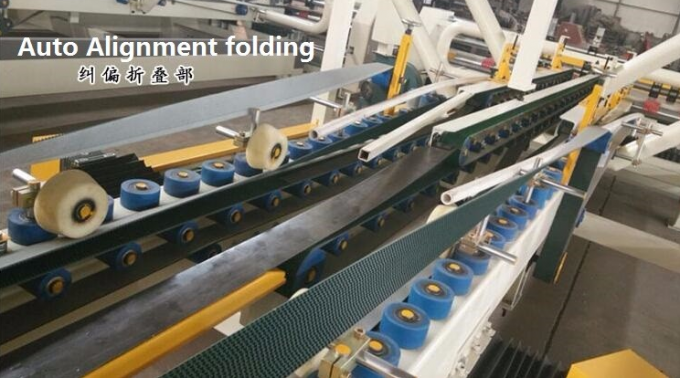 PRY-2600 उच्च गति पूर्ण स्वचालित फोल्डर ग्लूयर मशीन स्ट्रैपिंग यूनिट के साथ 5